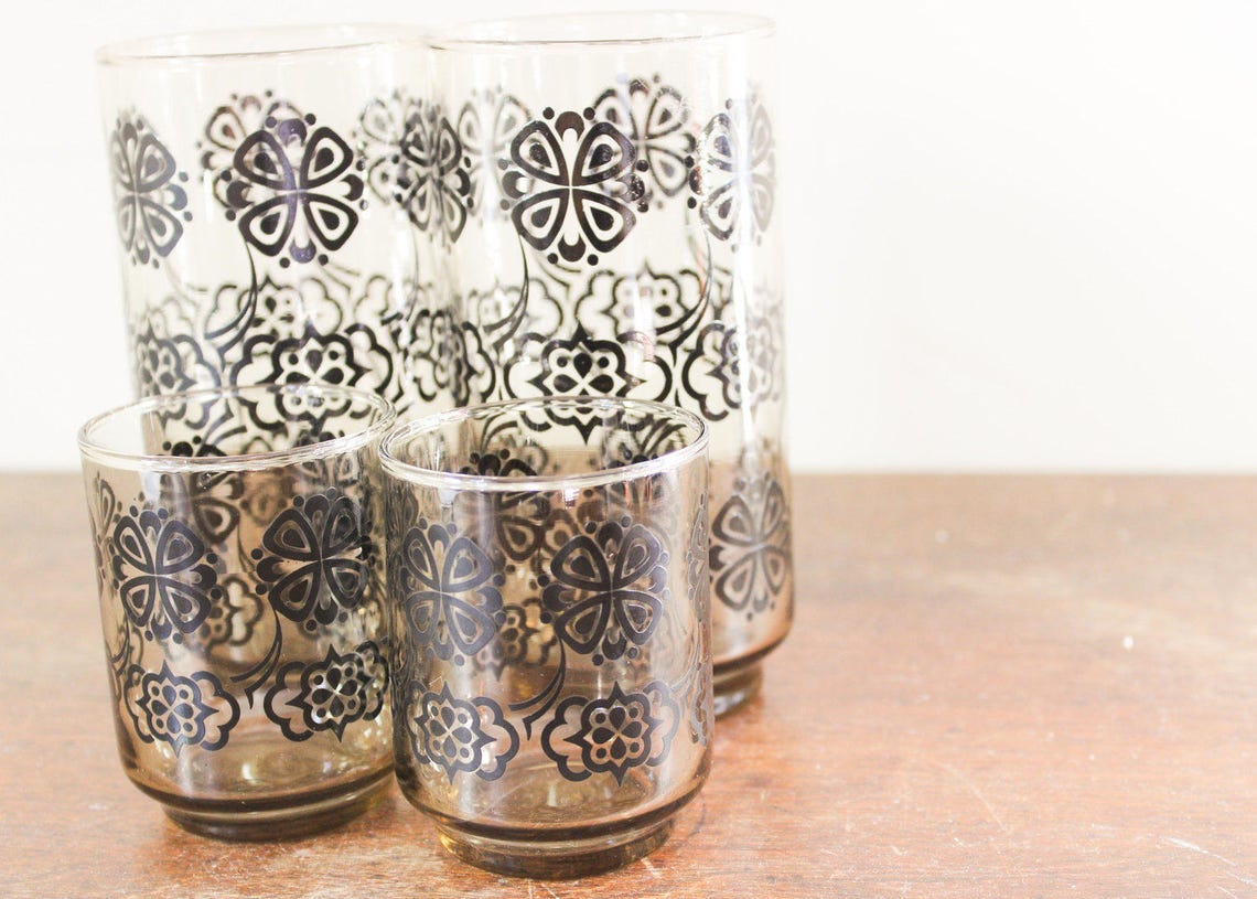 Vintage Libbey Glass Tumbler Drinking Glass and Juice Glasses - Etsy