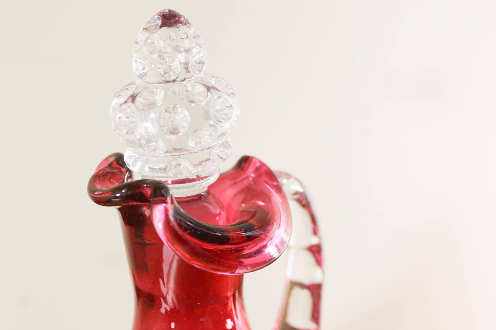 RARE Decanter Pink Fenton Dot With Lid Fenton Art Glass Etsy