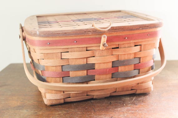 Longaberger 1988 Christmas Poinsettia Basket w Protector Green
