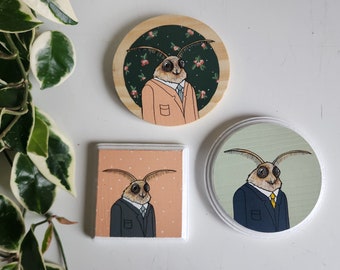 Small paintings of Mothman