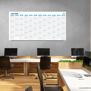 2023 Large Yearly Wall Horizontal Planner KP-W15-Long image 2