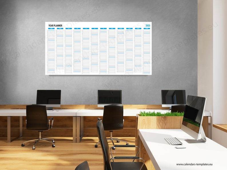 2023 Large Yearly Wall Horizontal Planner KP-W15-Long image 2