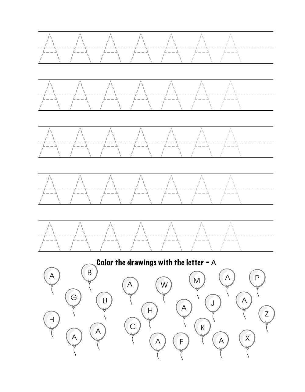 230 Letters 230 Pages. Tracing Letters and Numbers - Practice Worksheet for Kids ...