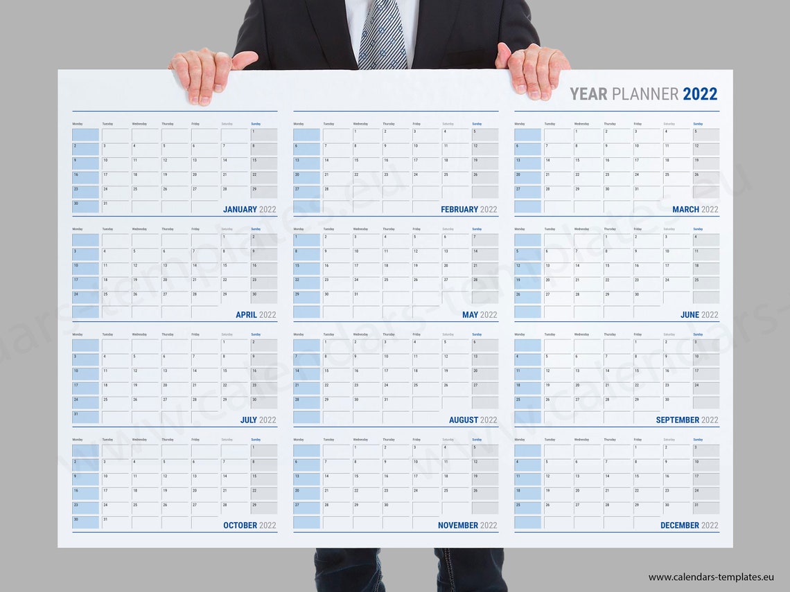 Large Year Calendar Large Year Calendar