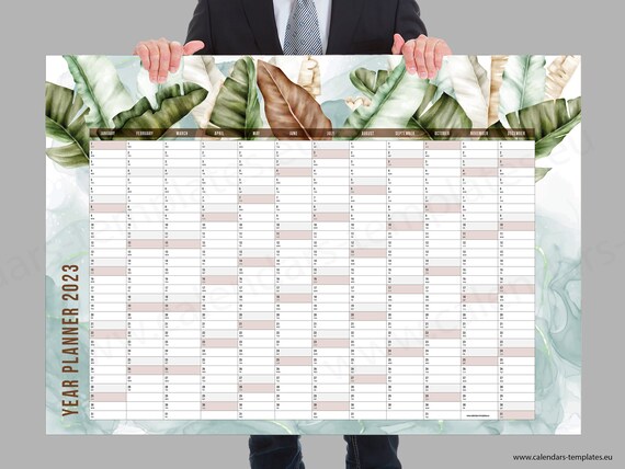 2023 Year Wall Planner Agenda Calendar Template KP-W27 - Etsy