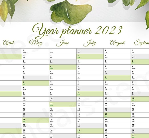 Jaarplanner 2023 horizontale planner agenda - Etsy Nederland