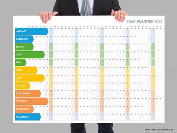 2023 wall planner printable yearly wall planner calendar etsy ireland