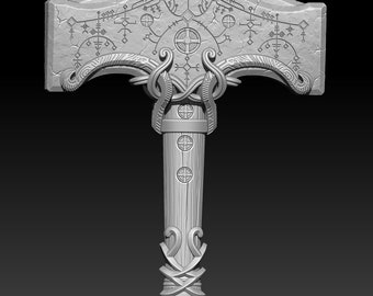 God of War Thor's Hammer Digital 3MF 3D File for Cosplay -  Israel