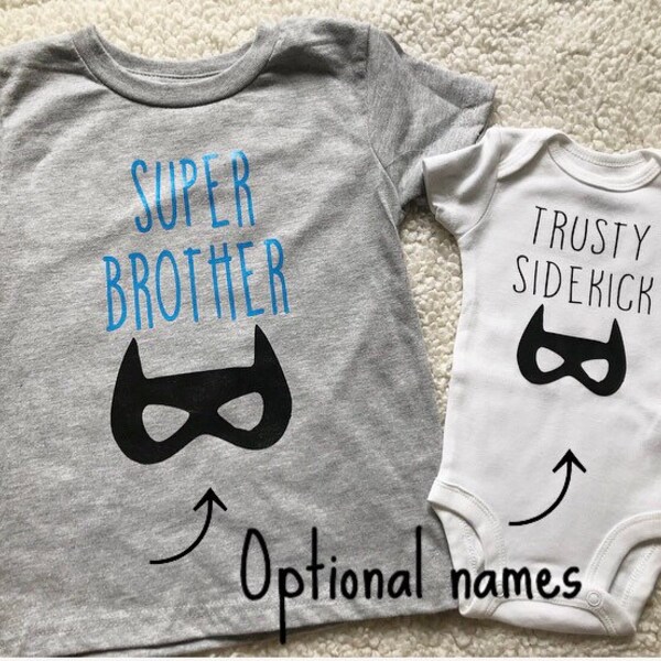 Sibling Shirts/ Coming home outfit/ Big Brother Shirt/ Little Sister Outfit/ Superhero Shirts/ Sibling outfits/ Baby shower gifts/ Pregnancy