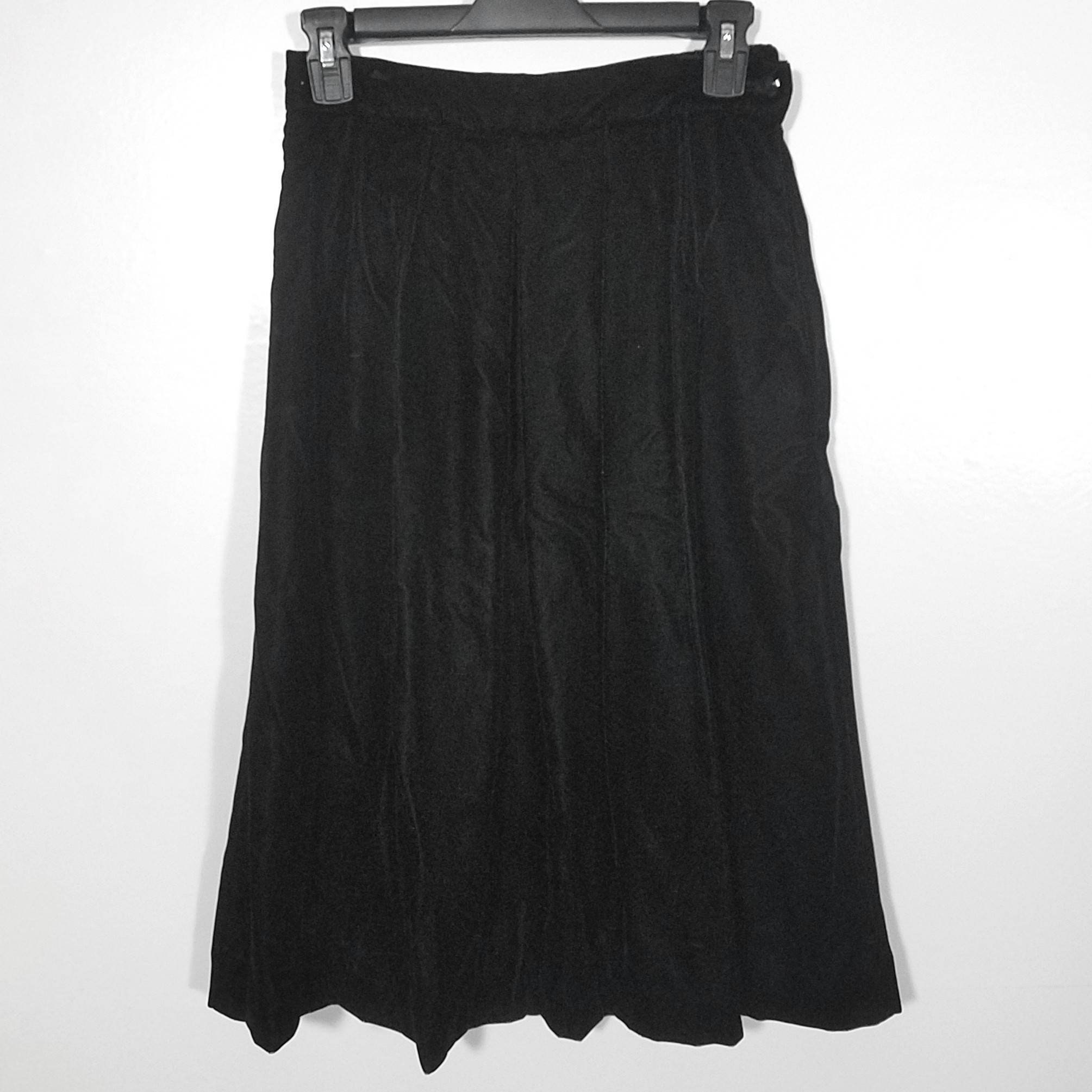 crushed velvet pleated skirt