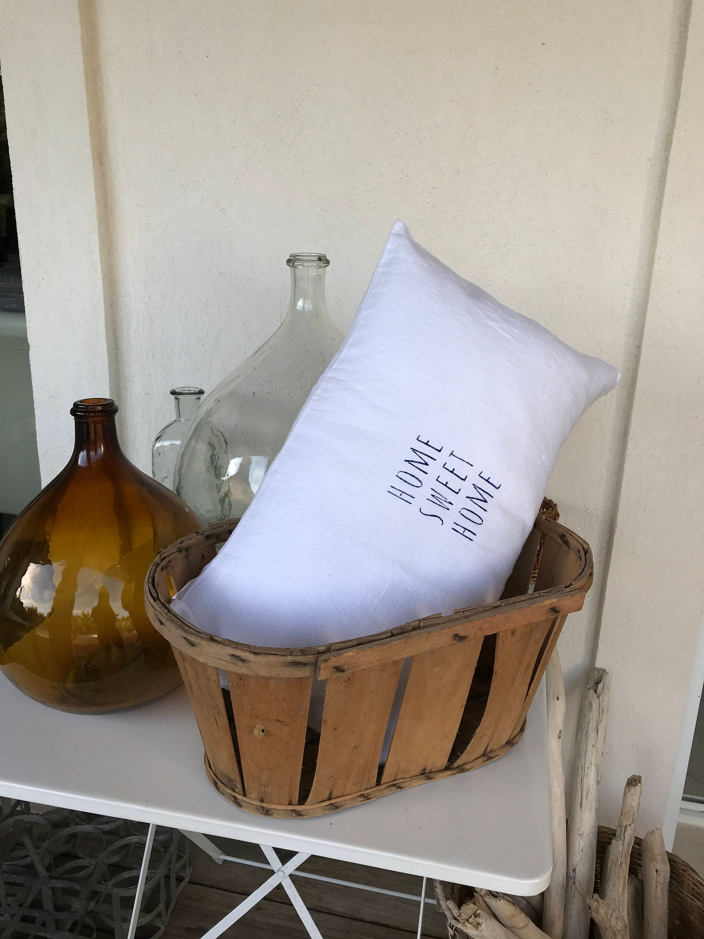 Housse de Coussin en Lin Lavé