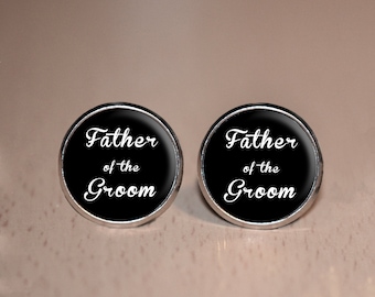 Wedding Cufflinks for Father of the Groom  - Accessories for Weddings - Mens Cufflinks Silver Gifts