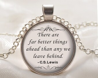 CS Lewis cita collar colgante - collar de inspiración - regalo de joyería de plata motivacionales para mujeres y niñas