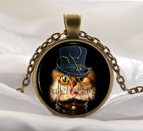 Maand dubbele drempel Juwelen van de Steampunk Ketting Humor hanger Steampunk - Etsy België