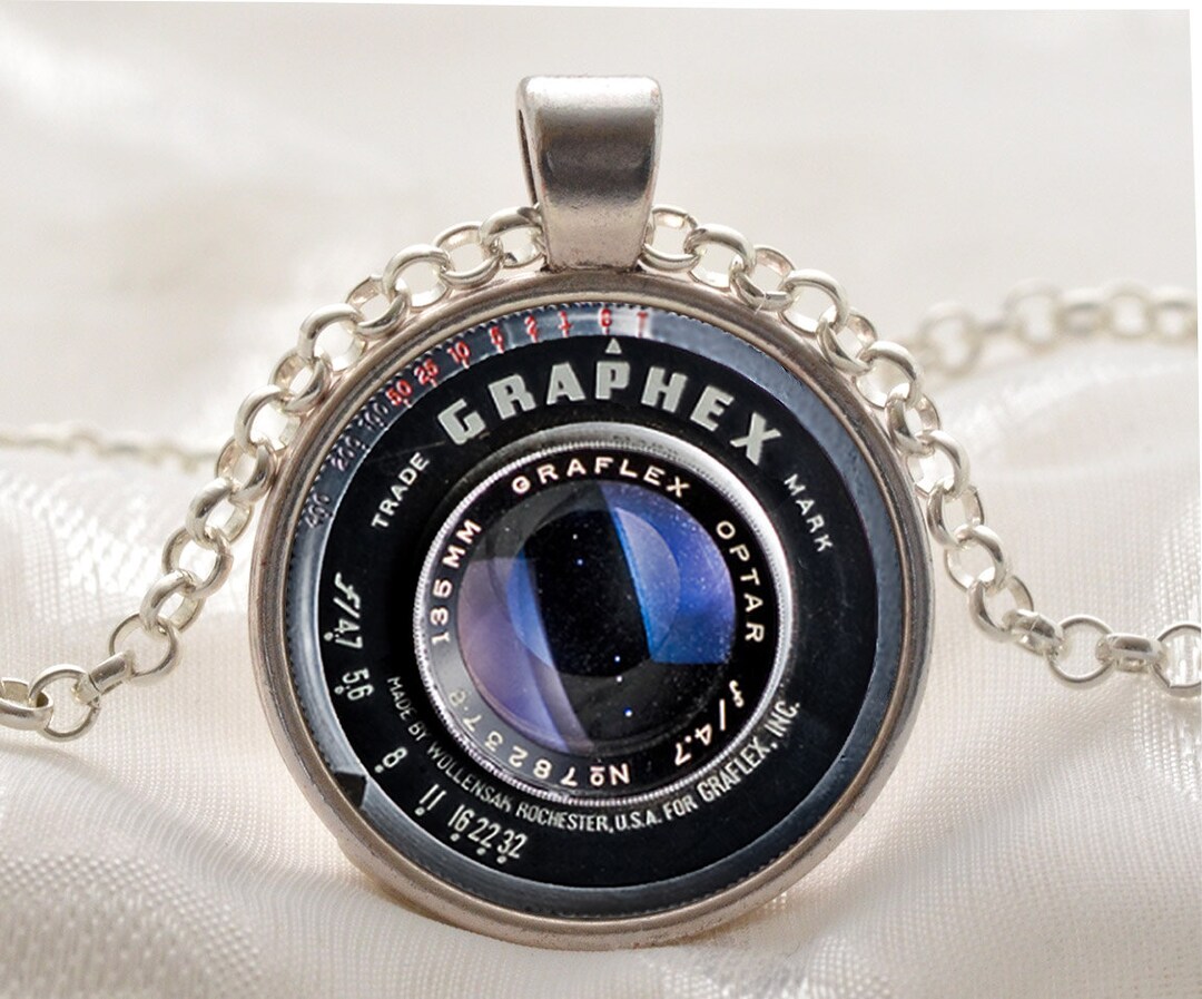 Camera Lens Pendant Black Camera Jewelry Camera Necklace Photographer
