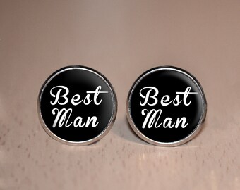 Wedding Cufflinks for Best Man - Accessories for Weddings - Mens Cufflinks Silver Gifts
