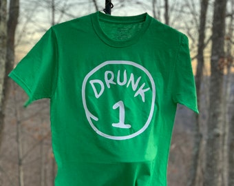 Camiseta "Borracho 1, Borracho 2", camisetas para despedidas de soltero del Día de San Patricio