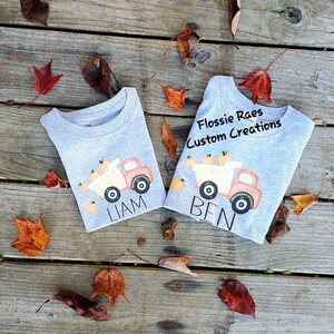 Pumpkin dump truck, boys fall shirt, pumpkin truck shirt, boy pumpkin shirt