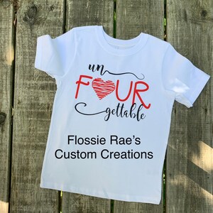 Un Four Getable Birthday Shirt, 4TH Birthday shirt &#39;