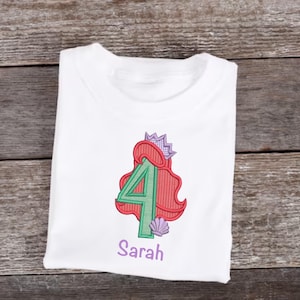 Custom Embroidered Birthday Princess Shirt, Princess Birthday Girl Shirt, Princess Hair Birthday Shirt, Birthday Princess Shirt