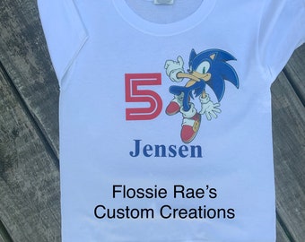 Sonic Level Up Personalized Birthday Shirt, Sonic Hedgehog Birthday Shirt