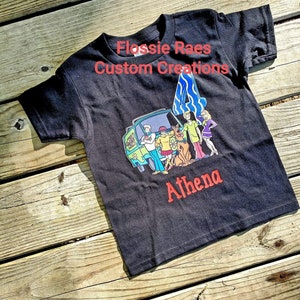 Scooby Doo birthday shirt, mystery machine birthday shirt