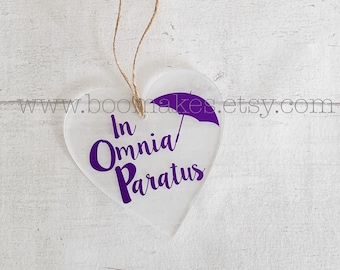 In Omnia Paratus Hanging Heart Decoration | Gilmore inspired fan decoration