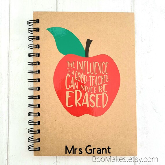 Personalised Teachers Notebook Teachers Gift Teacher End Etsy