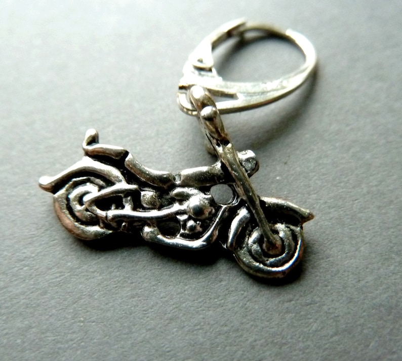 One Biker Earring Men's Motorcycle Earring Dangle Biker Earring Harley