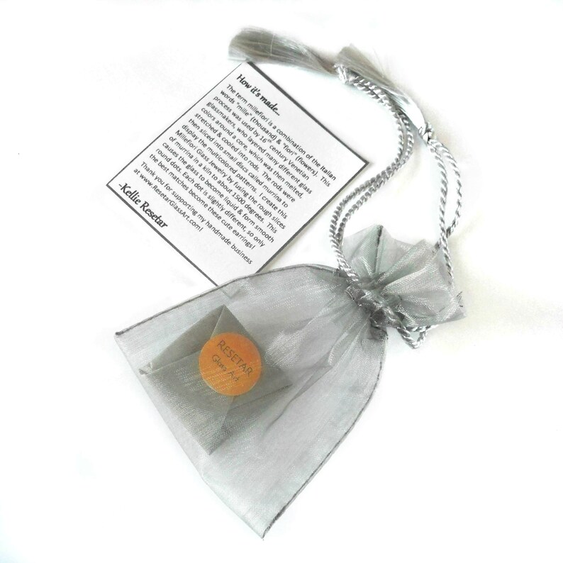 Surgical Steel Stud Earrings 6mm Murano Glass Post Earrings Etsy