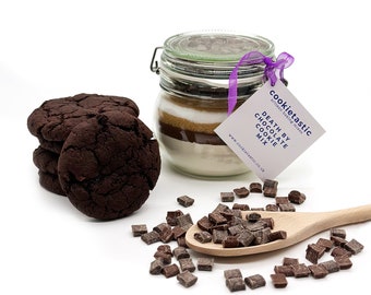 Death by Chocolate Cookie Mix Jar - Baking Mix, Food Gift, Baking Gift, Eco Friendly