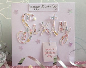 Handmade 60th Birthday Card