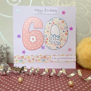 Handgemachte Karte zum 60