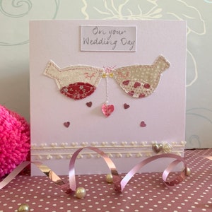 Tarjeta de boda hecha a mano