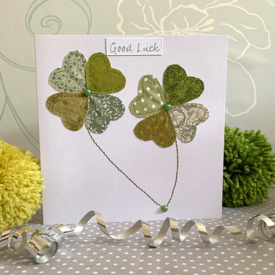 Handmade Good Luck Card - Etsy
