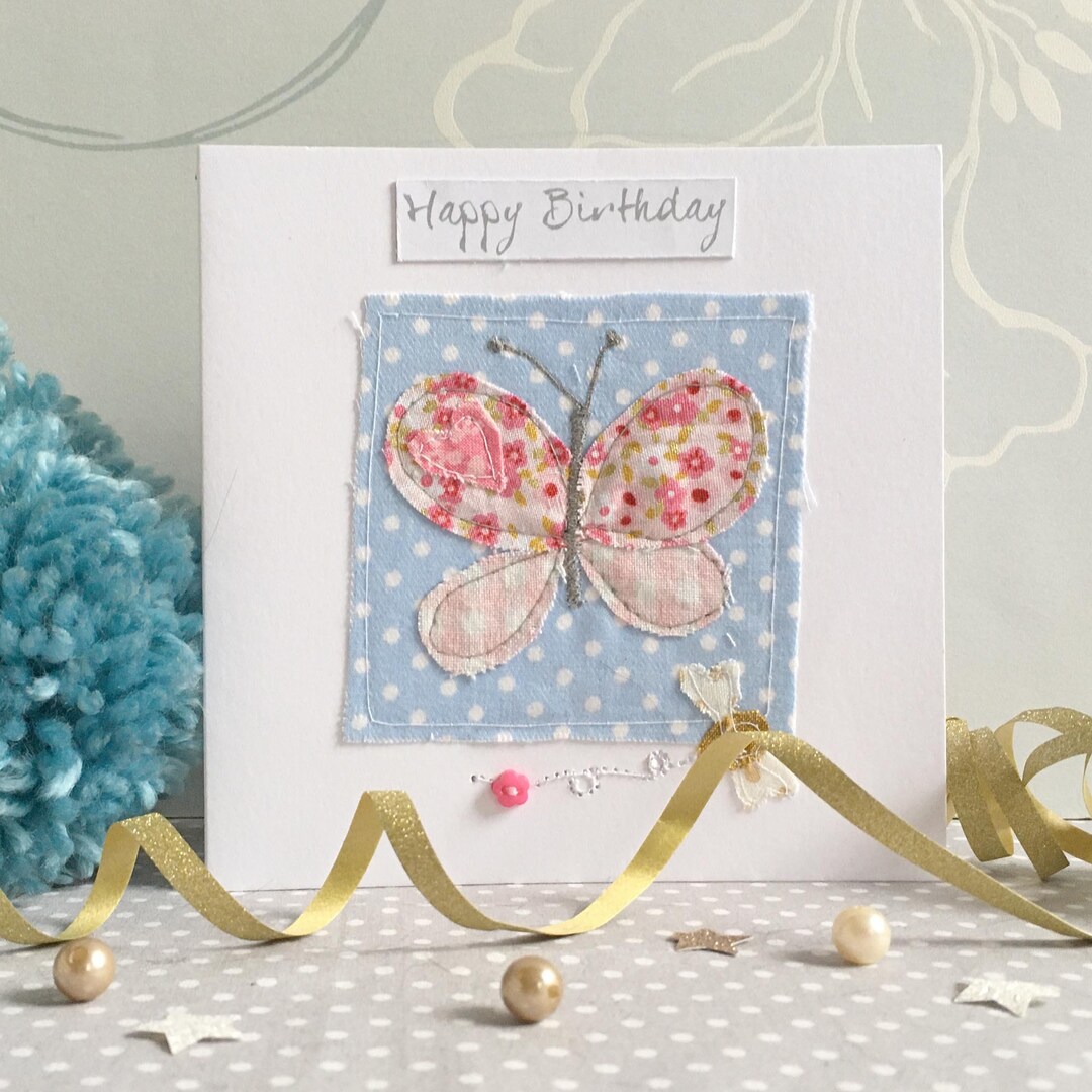Handmade Pink Butterfly Birthday Card - Etsy