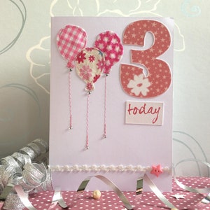 Handmade 3rd Birthday Card