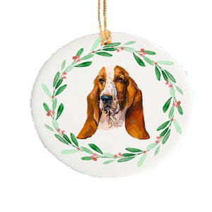 Personalize, personalized ornament, Basset hound gift, Basset Hound Owner gift, Basset  hound breeder gift, ornament for husband, ornament