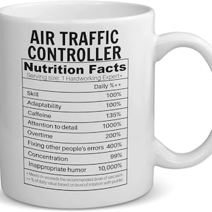 Air Traffic Controller Mug: Nutritional Facts ATC Gift