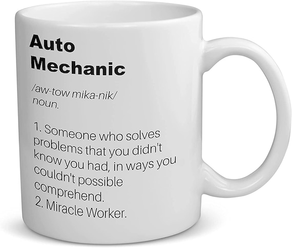 Funny Auto Mechanic Definition Coffee Mug, Graduate Gift