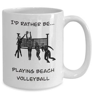 Women&#39;s beach volleyball,AVP coffee mug, Manhattan Beach Open, gift for women athletes, gift for beach athlete, Volleyball mom gift, friend,