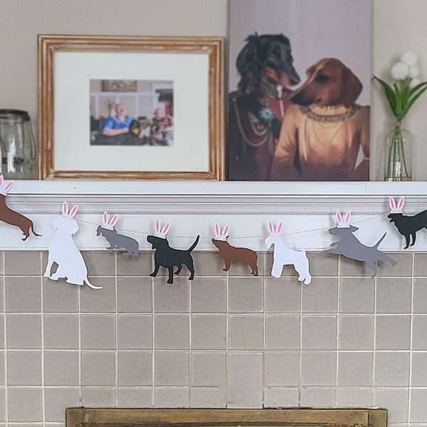 Dog or Cat Easter Bunny Garland