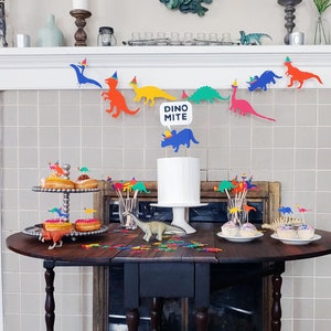 Dinosaur Birthday Party Kit - Colors can be customized