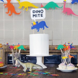 Dinosaur Birthday Cake Topper - Colors can be customized