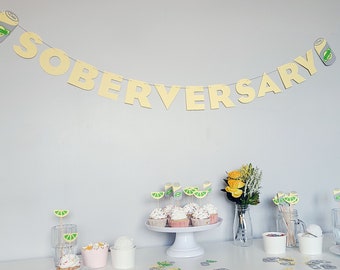 Seltzer | Soberversary | Sober AF Garland