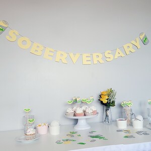 Seltzer Garland | Soberversary Garland | Sober AF Garland