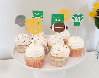 College Football Cupcake Toppers