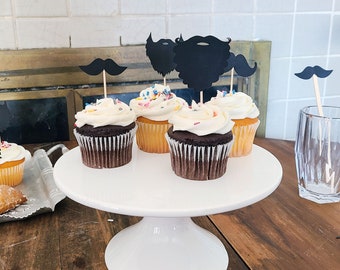 Mustache & Beard Cupcake Toppers