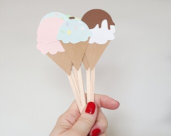 Ice Cream Cone Drink Stirrers