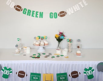 Go Green Go White College Football Party Kit